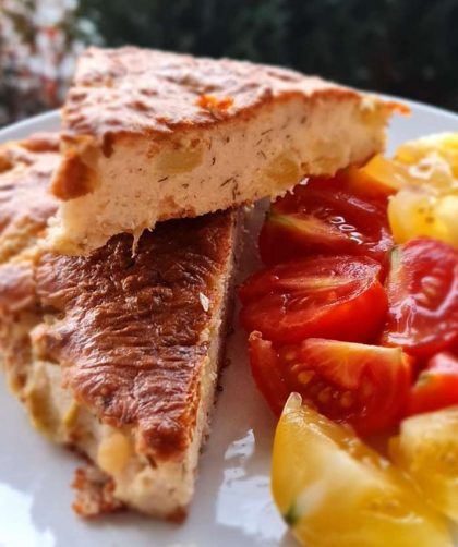 Budinca cu urda smantana si dovlecei2