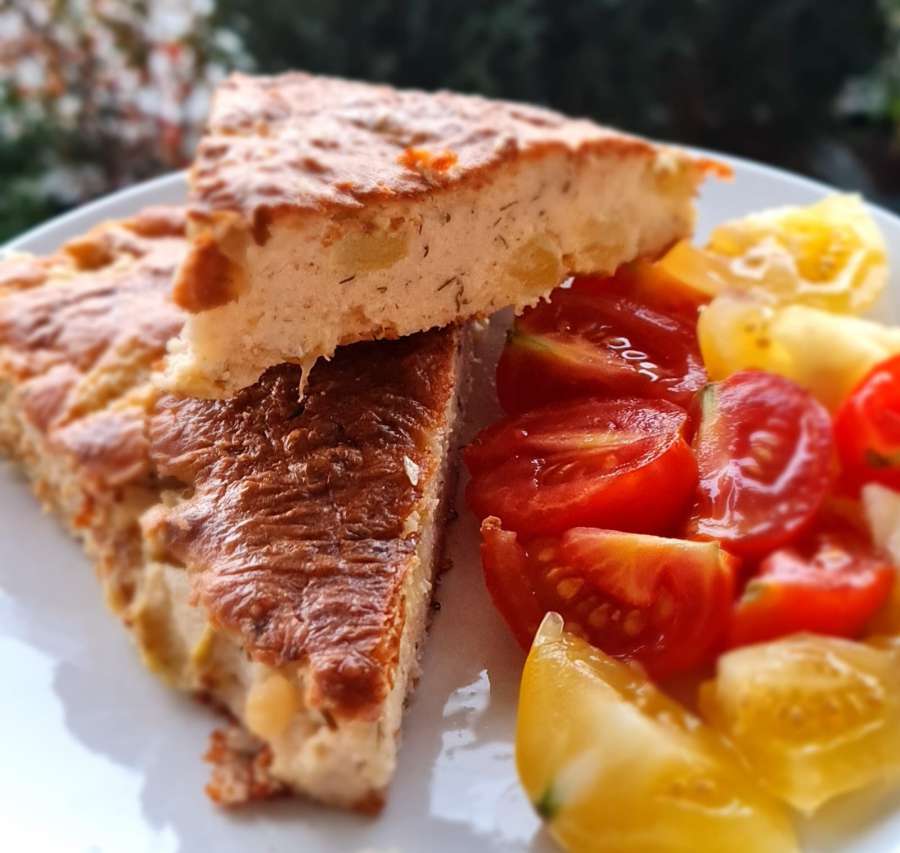Budinca cu urda smantana si dovlecei2