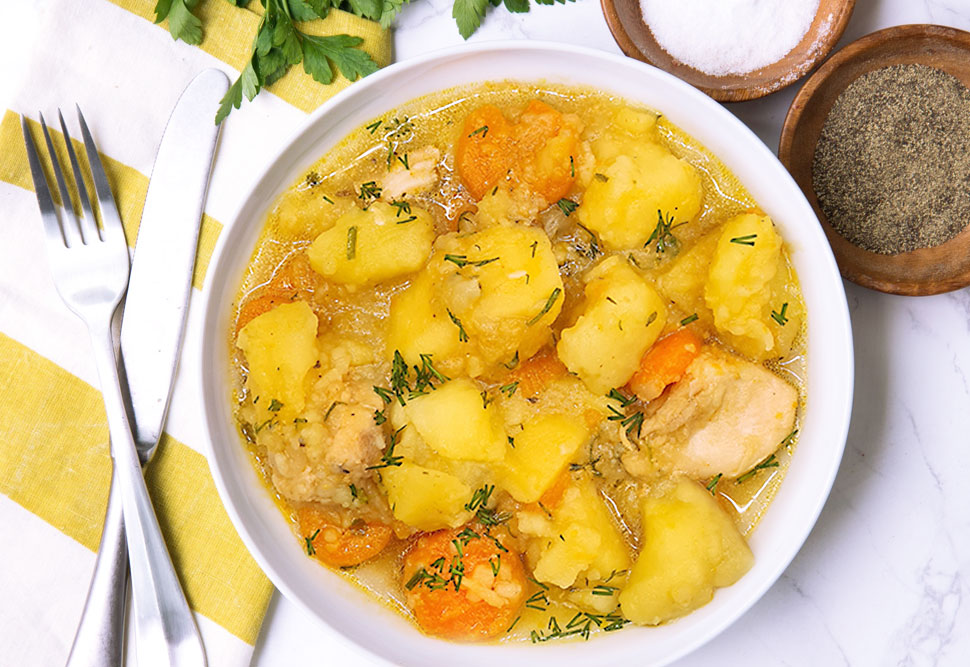 Tocana de cartofi cu pui la Instant Pot