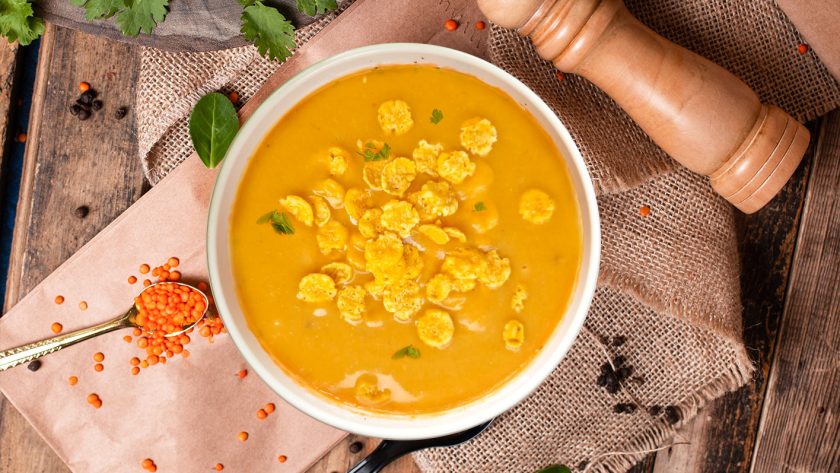 Supa crema din linte rosie gatita la Instant Pot