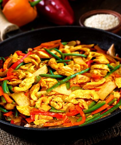 Pui cu legume la tigaie wok reteta fara histamina